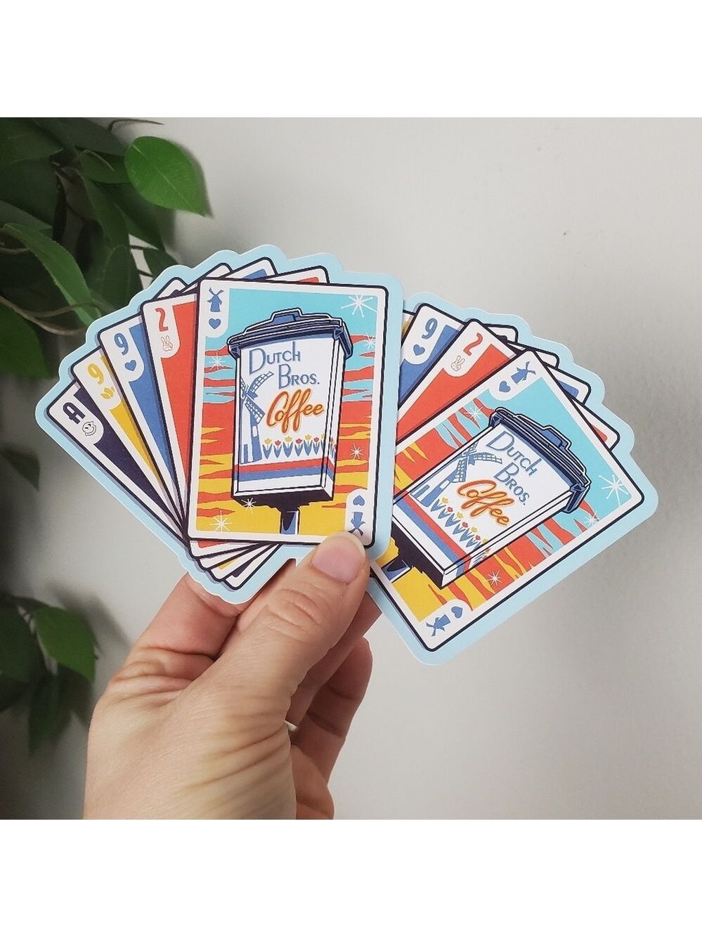 Dutch Bros Coffee Playing Cards Stickers New July 2025
